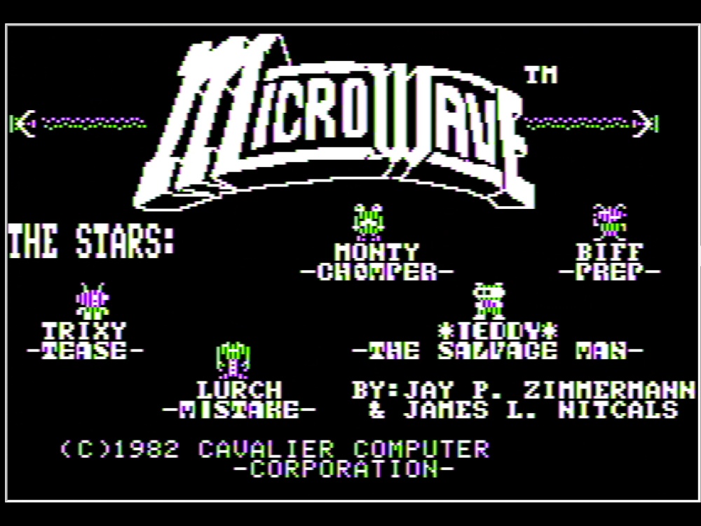 Title Screen of Microwave for Apple II